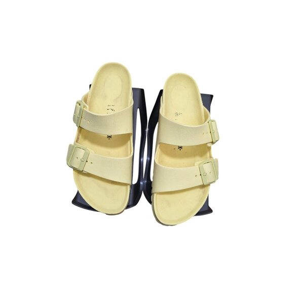 Birkenstock Arizona Eva Sandals Yellow Double Strap Adjustable Size 41 Narrow Fi - Picture 1 of 8